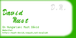 david must business card